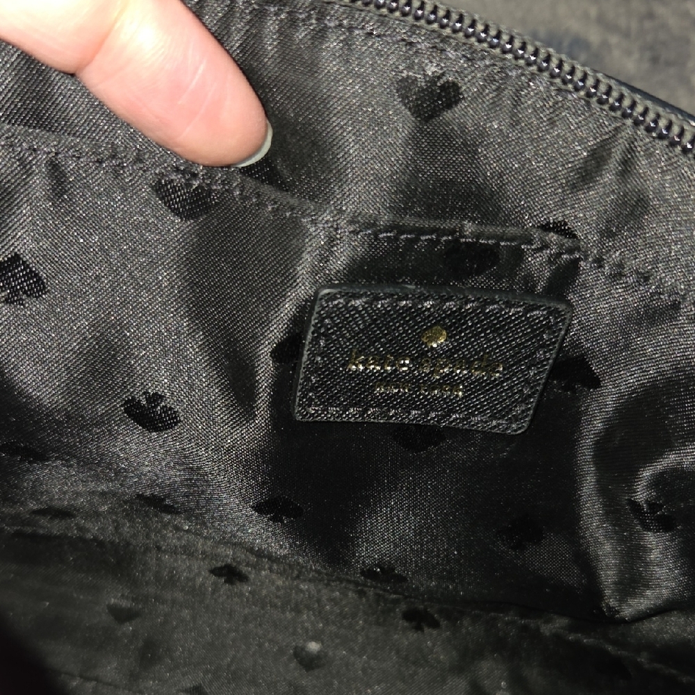 kate spade black crossbody with glitter panel - Picture 3 of 4